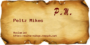 Peltz Mikes névjegykártya